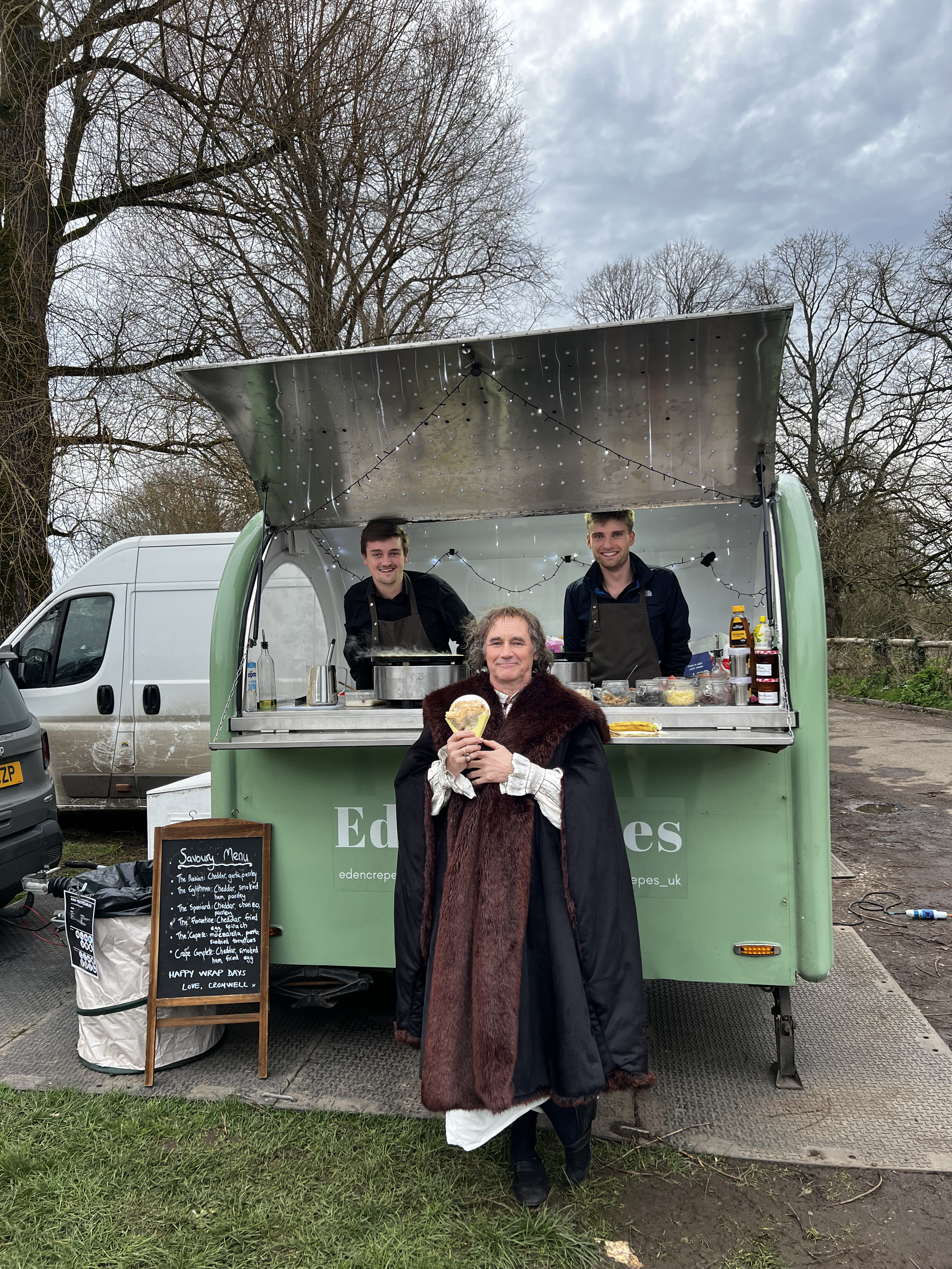 Eden Crepes catering Wolf Hall film set — Mark Rylance