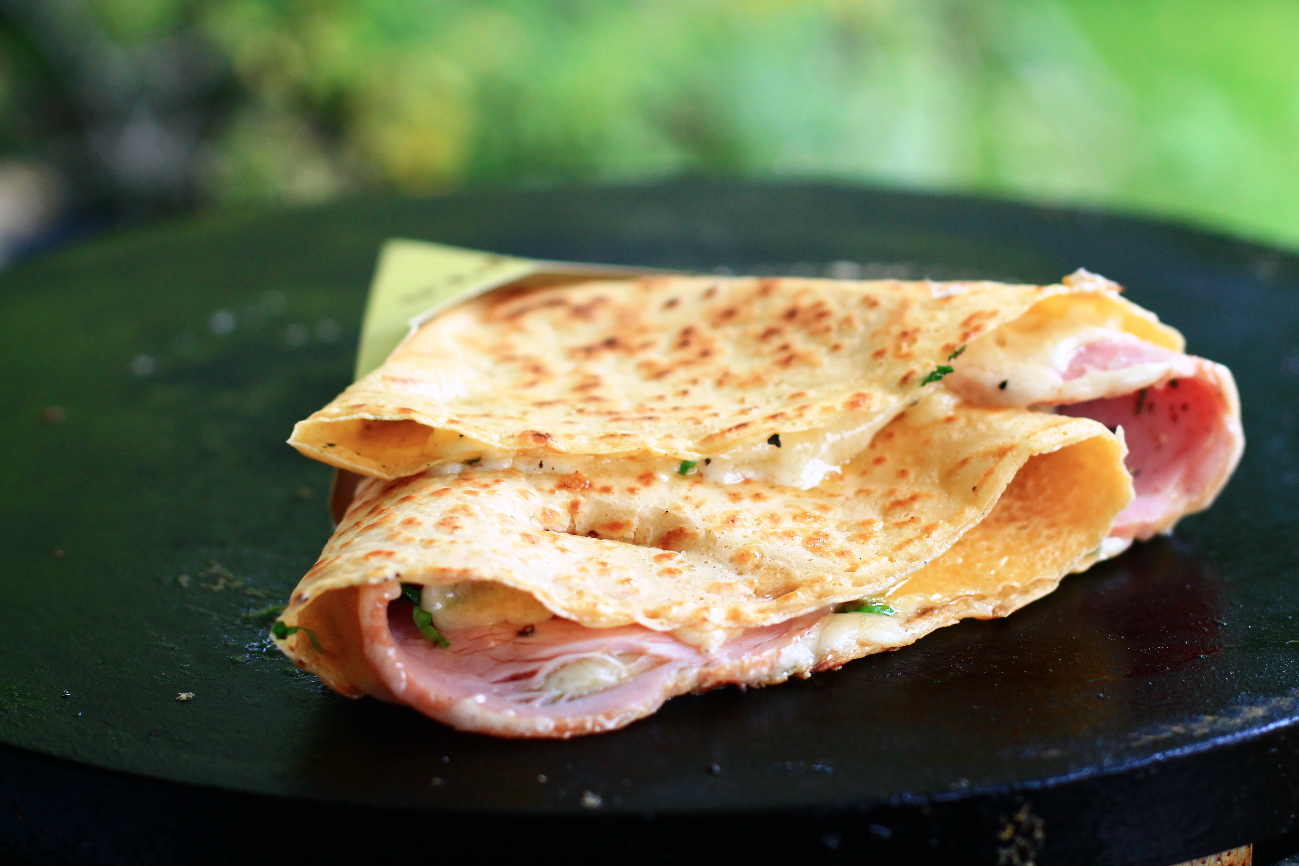 French crepe prepared fresh on a film set — Eden Crepes catering