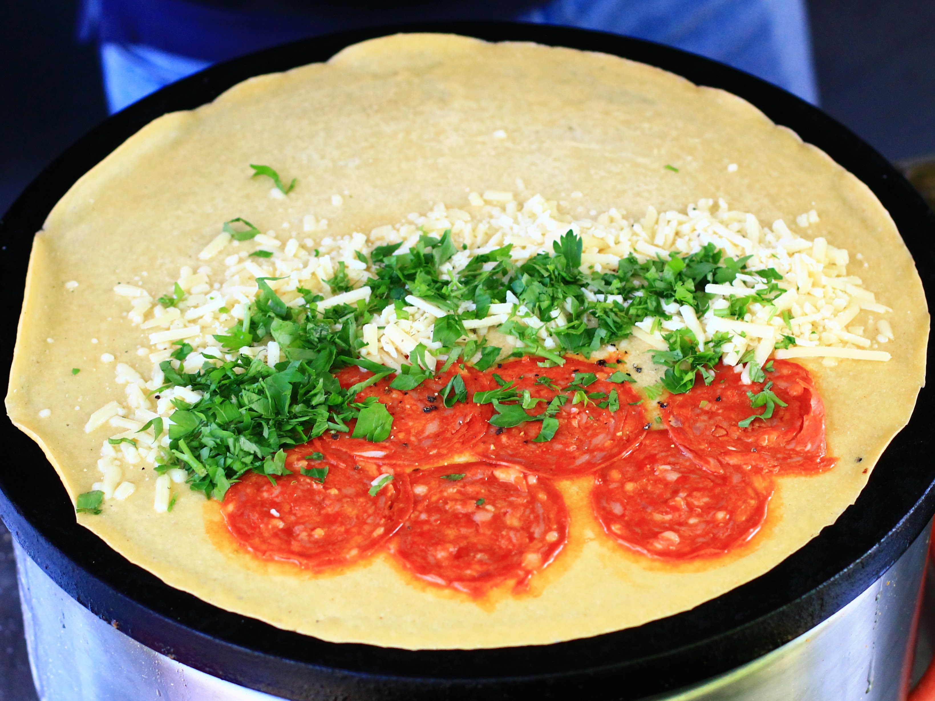 The Spaniard — chorizo galette catering