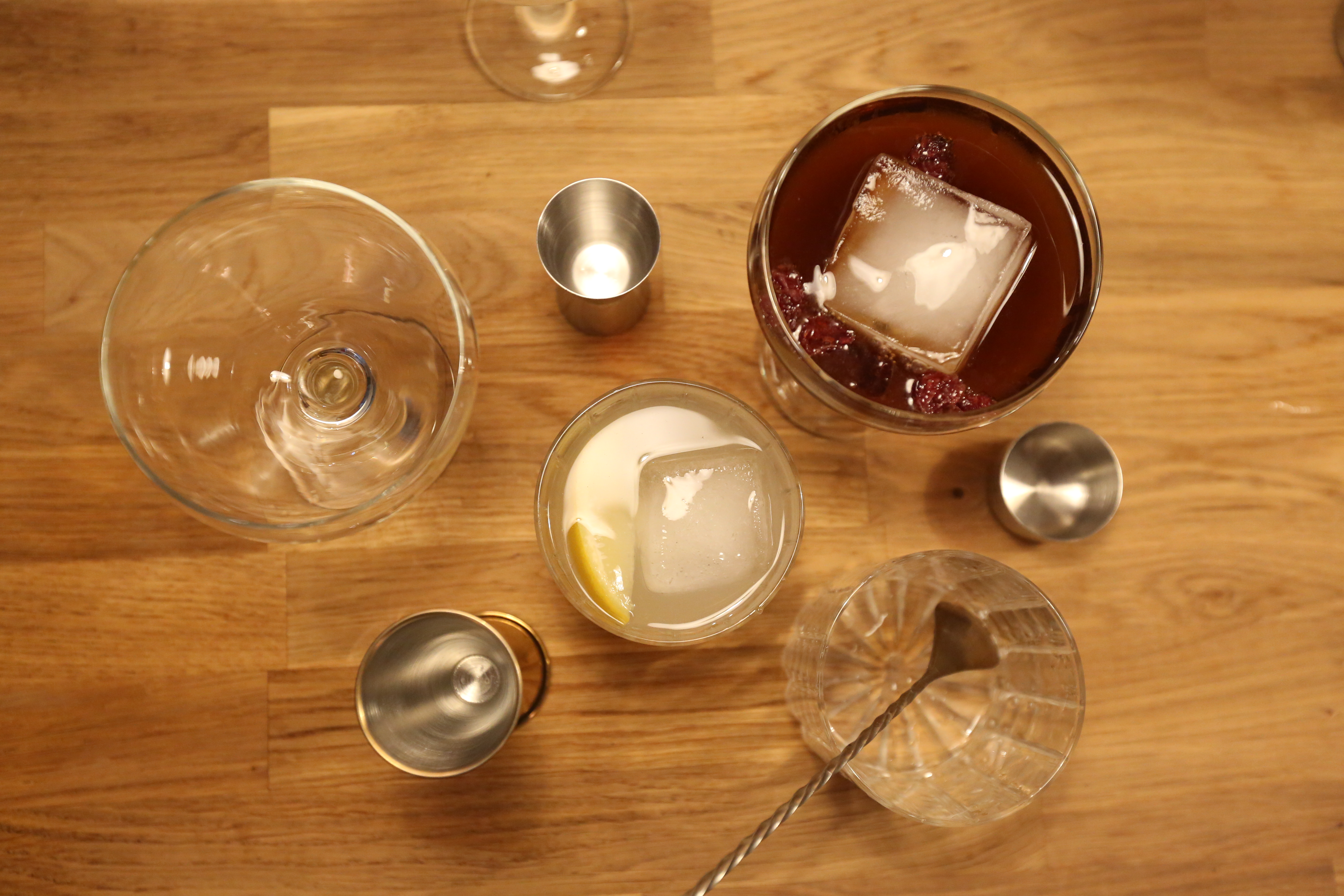 Cocktails served alongside Eden Crepes at a UK event