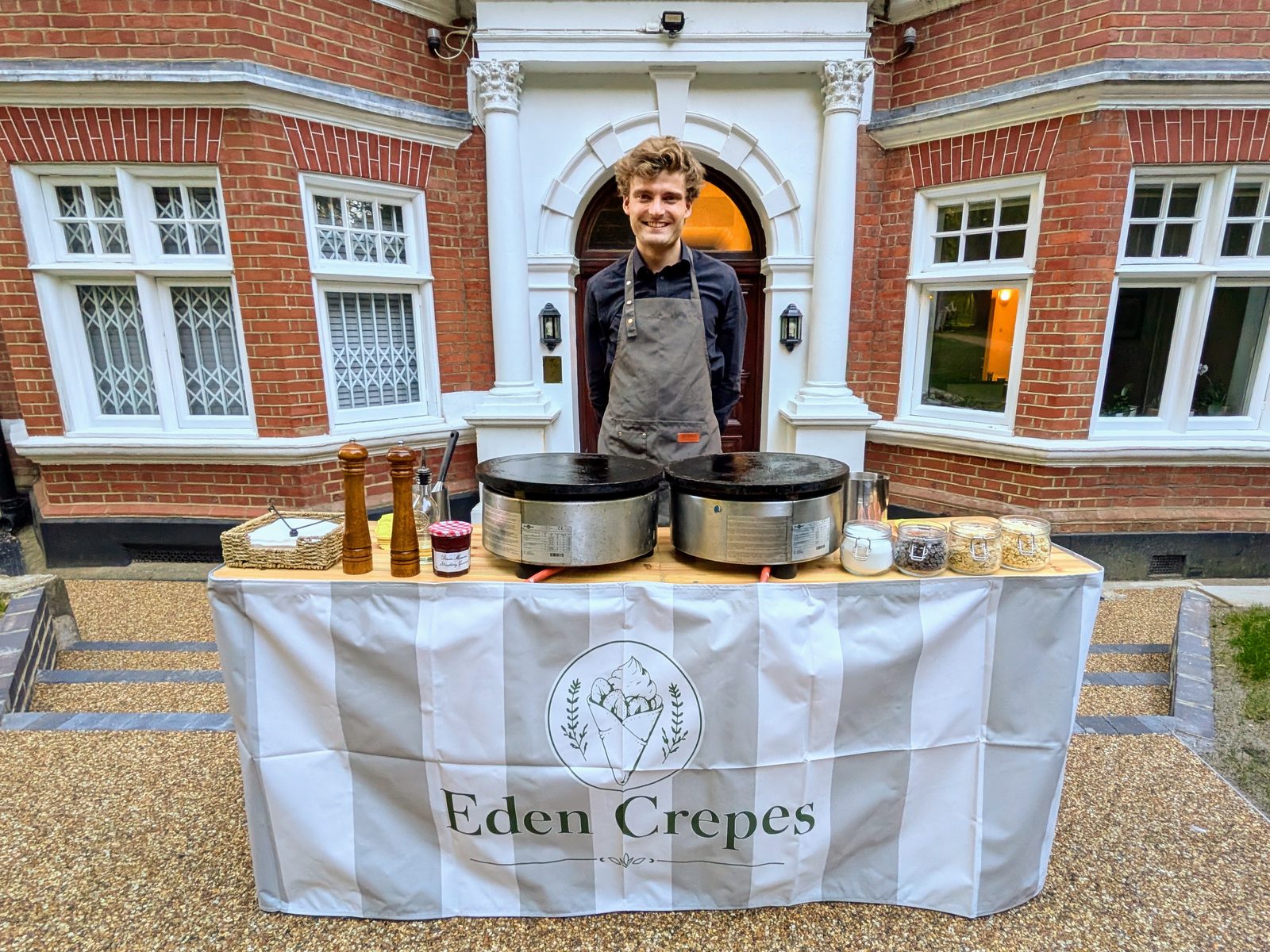 Eden Crepes bespoke indoor pop-up crepe stall